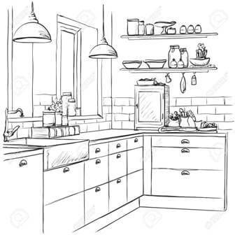 kitchen furniture silhouette